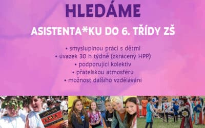 Hledáme asistenta*ku pedagoga do 6. třídy (od září 2025)